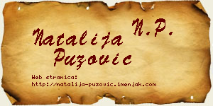 Natalija Puzović vizit kartica
